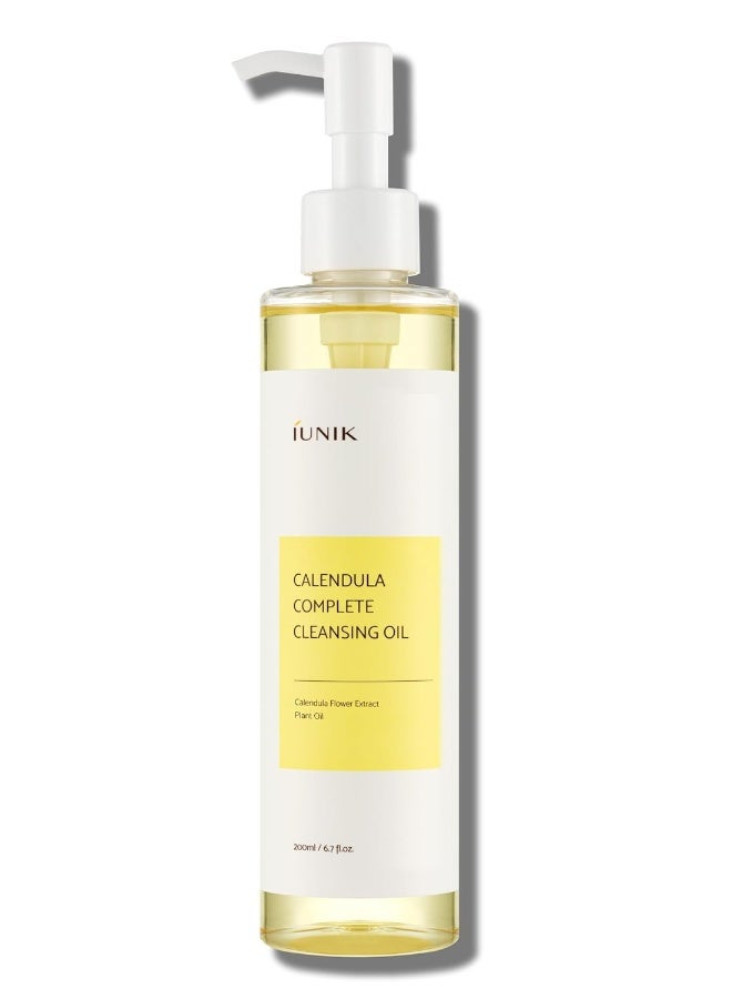 IUNIK Calendula Complete Cleansing Oil Gentle Makeup Remover Deep Pore Cleansing Vegan 200ml