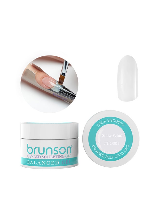 Sculpting Camouflage Uv Builder Gel Balanced Level Gel Uv Sculpting Nail Gel System 30Ml Snow White Bg001