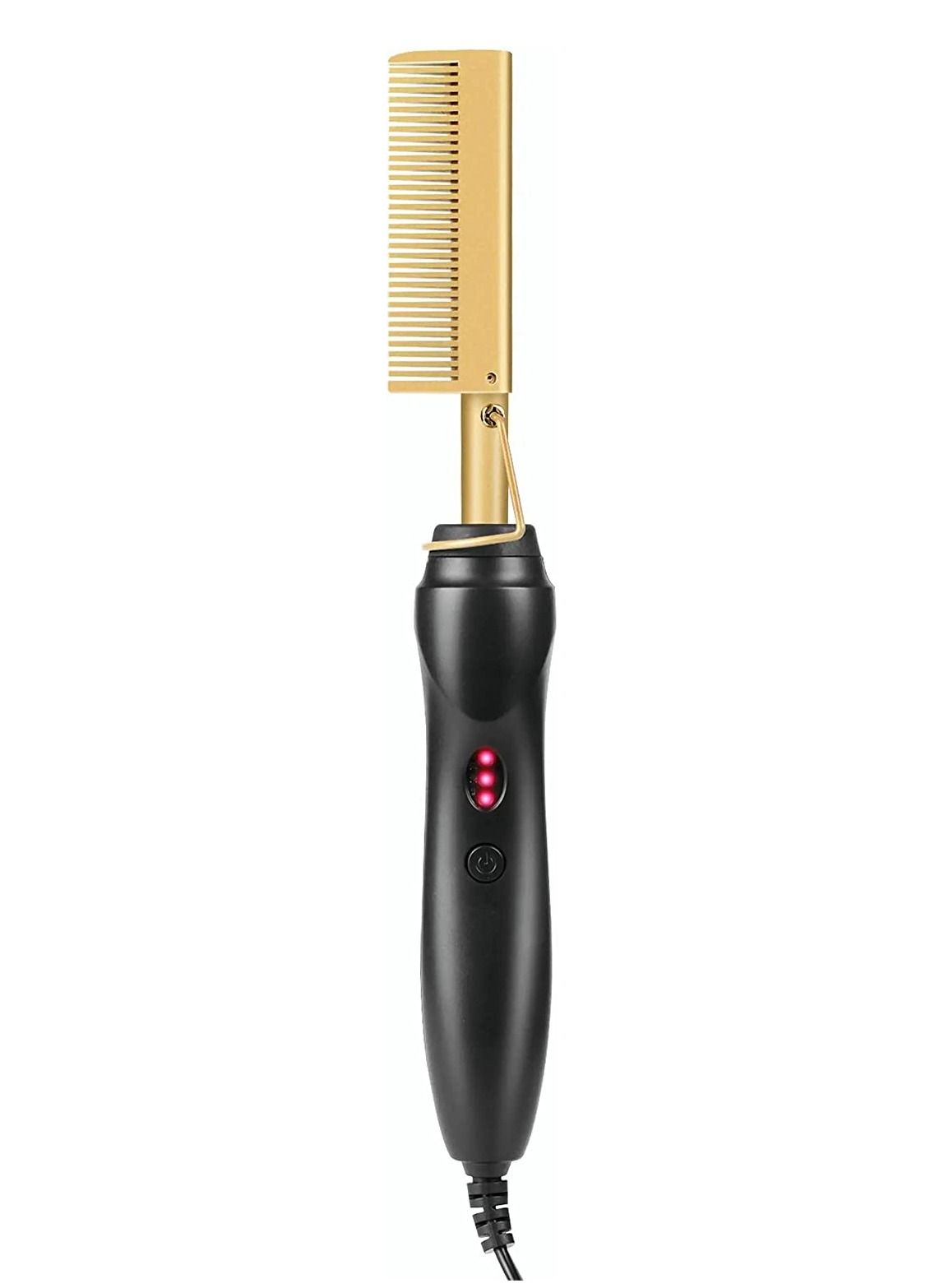 Hot Comb Hair Straightener, Electric Heating Comb, Portable Travel Anti-Scald Beard Straightener Press Comb, Ceramic Comb Security Portable Curling Iron Heated Brush