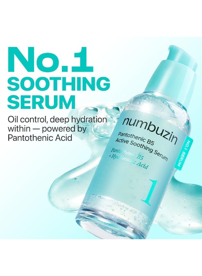 No.1 Serum | Pantothenic B5 Active Soothing Serum | Soothing Hydrating | Pantothenic Acid, Niacinamide | Excess Oil Control, Reduces Breakouts, Acne | Oily, Acne-Prone Skin | 50ml - image 3