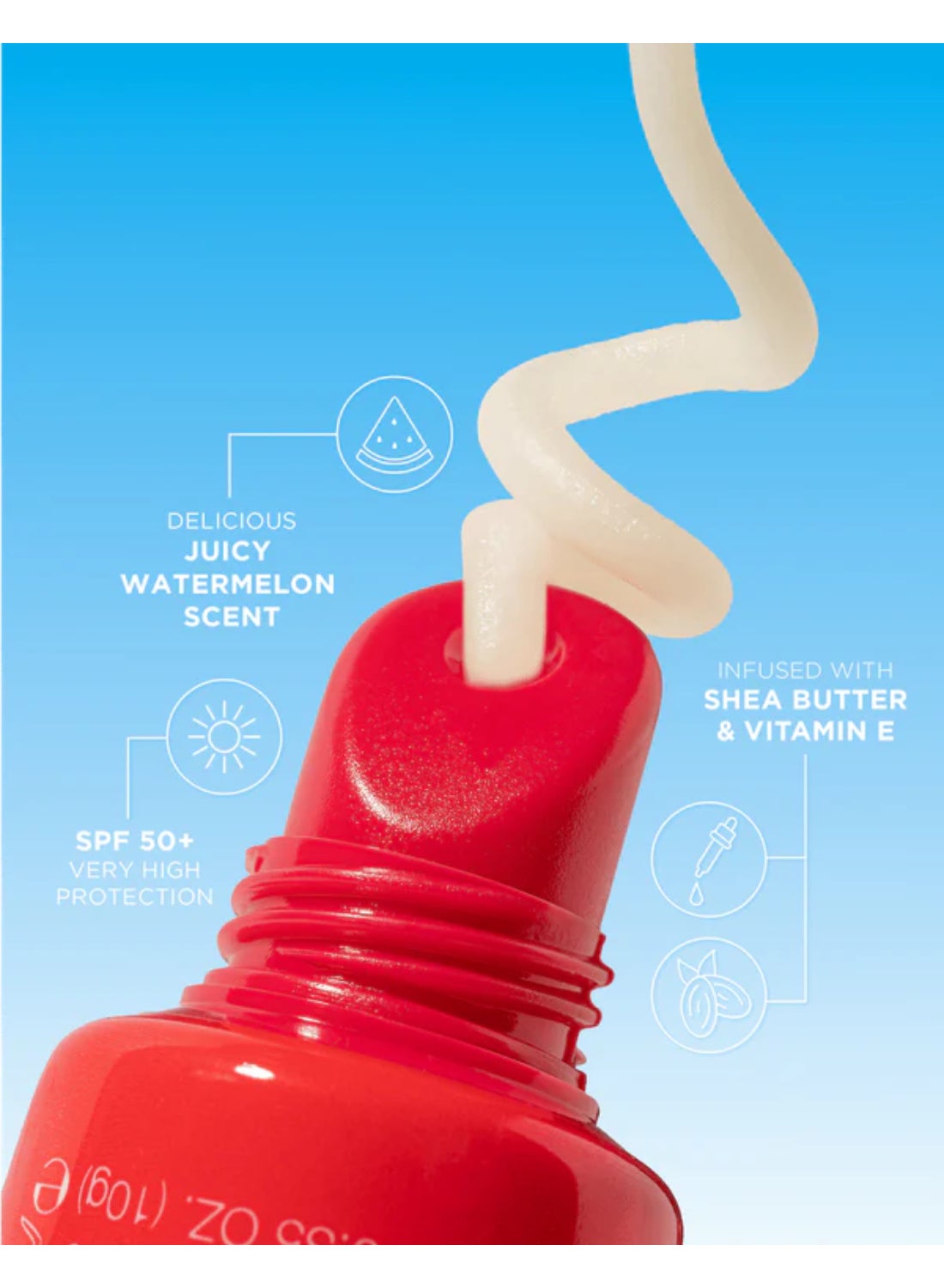 Lip Balm Watermelon SPF 50 10g | Broad Spectrum SPF 50 Moisturising Lip Balm | UVA UVB Sun Protection Lip Care with Refreshing Watermelon Flavour | Nourishing Hydrating Daily Lip Sunscreen - image 3