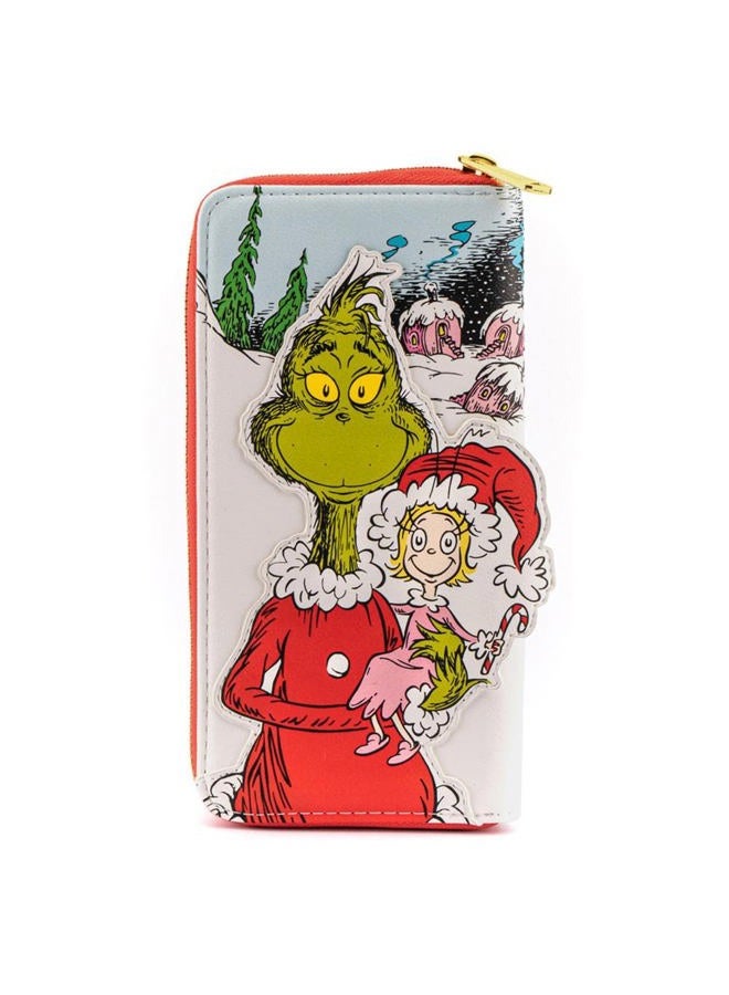 Dr. Seuss The Grinch Loves The Holidays Zip Around Wallet, Multi, One Size
