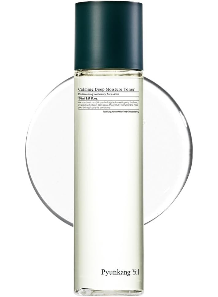 Pyunkang Yul PKY Calming Deep Moisture Toner - Face Toner for Women containing AHA and PHA - for Teens and Adults - Astringent for Face - Korean Facial Toner - 150ml 5.07 Fl. Oz.