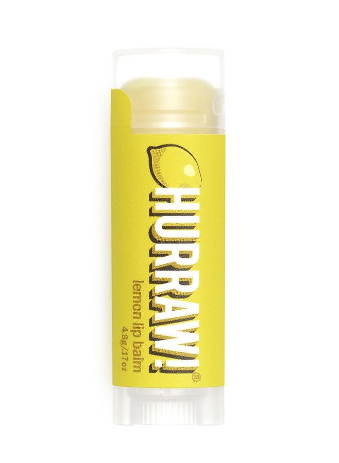 Hurraw! Lemon Lip Balm: Organic, Certified Vegan, Cruelty and Gluten Free. Non-GMO, 100% Natural Ingredients. Bee, Shea, Soy and Palm Free. Made in USA