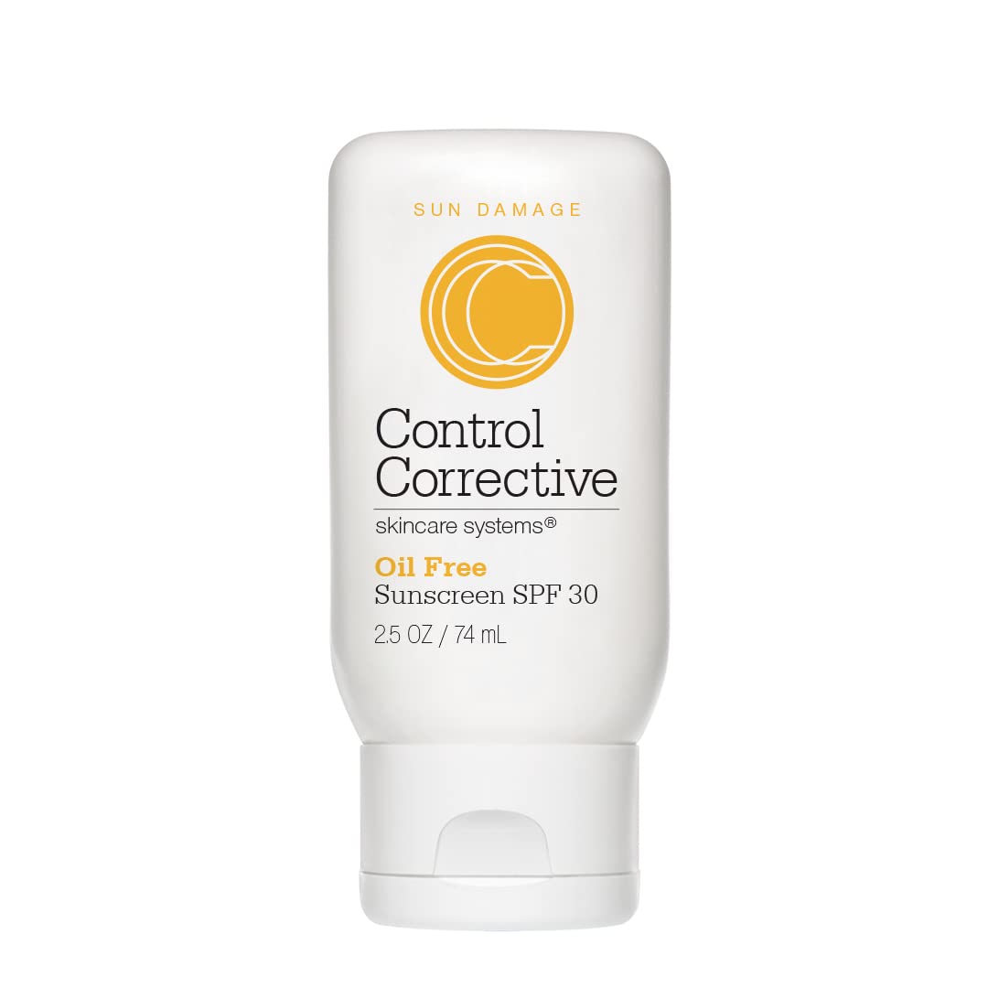 CONTROL CORRECTIVE Oil Free Sunscreen SPF 30 For Face & Neck, All Skin Typesâ€“ Broad Spectrum UVA/UVB Protection + Lightweight Moisturizing Formula â€“ 2.5 oz Non-Comedogenic