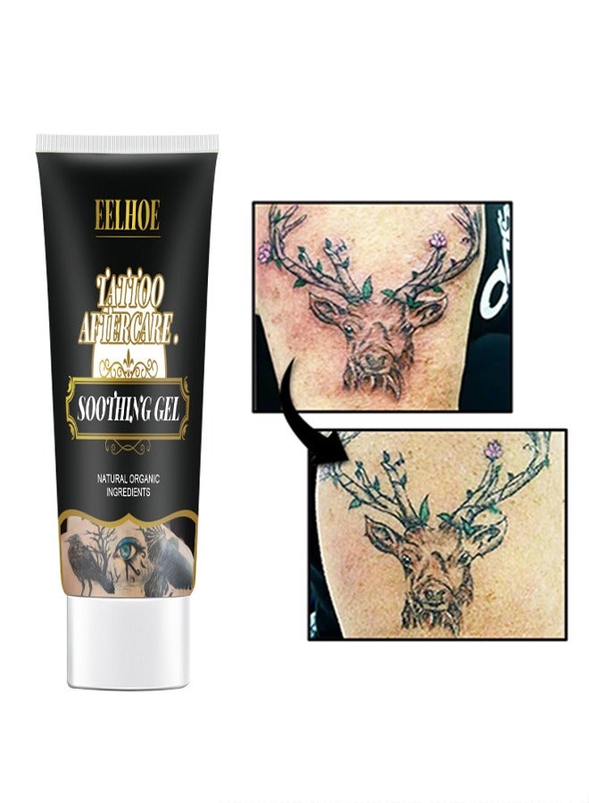 Tattoo After Care Soothing Gel, Microblading Aftercare Ointment Anti-Inflammatory Anti Scar Tattoo Aftercare Cream for Makeup Microblading and Tattoo Healing Art Tattoo Supplies 30ml