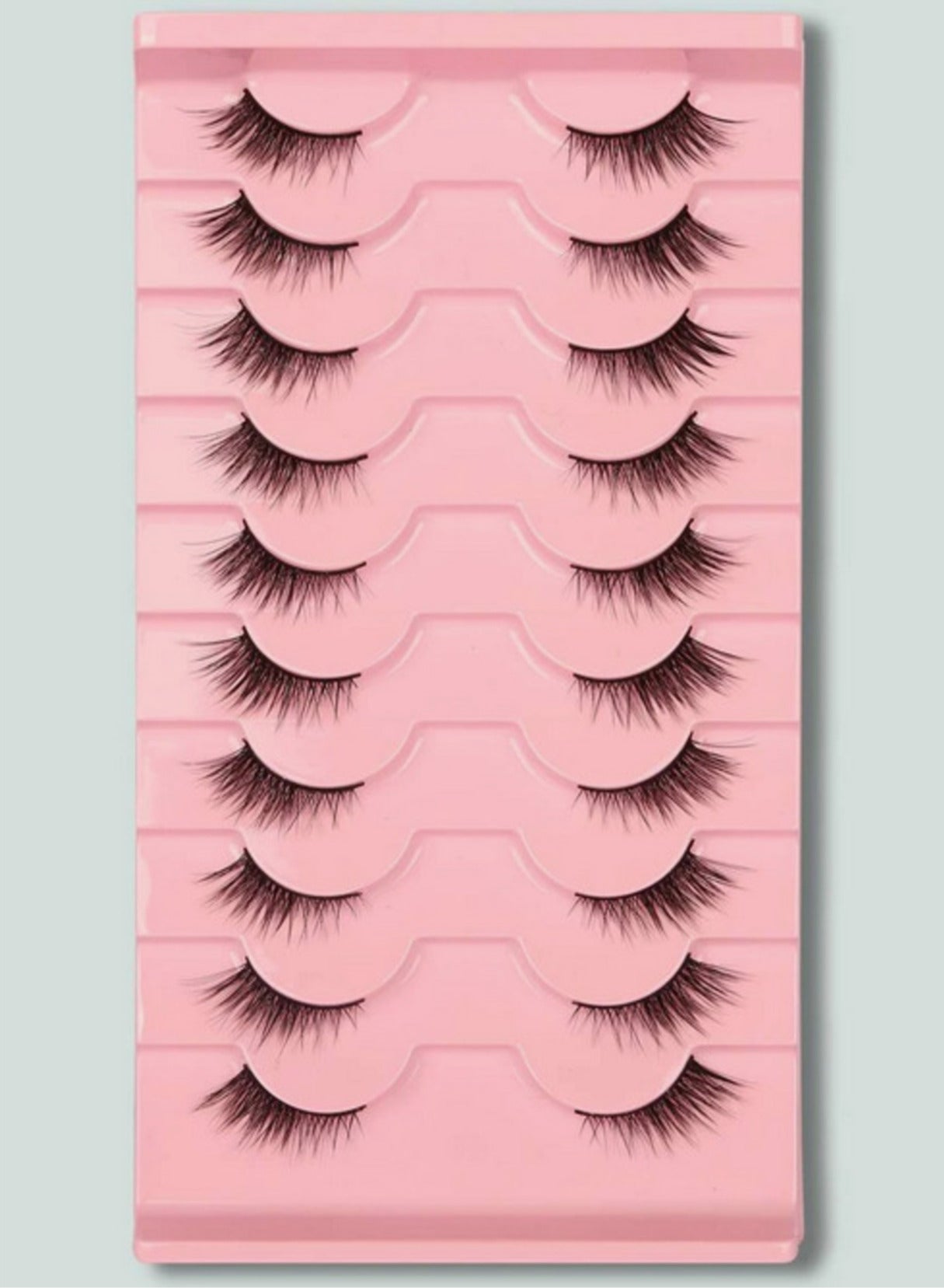 10 Pairs Full False Eyelashes Tail Elongated Thick False Eyelashes
