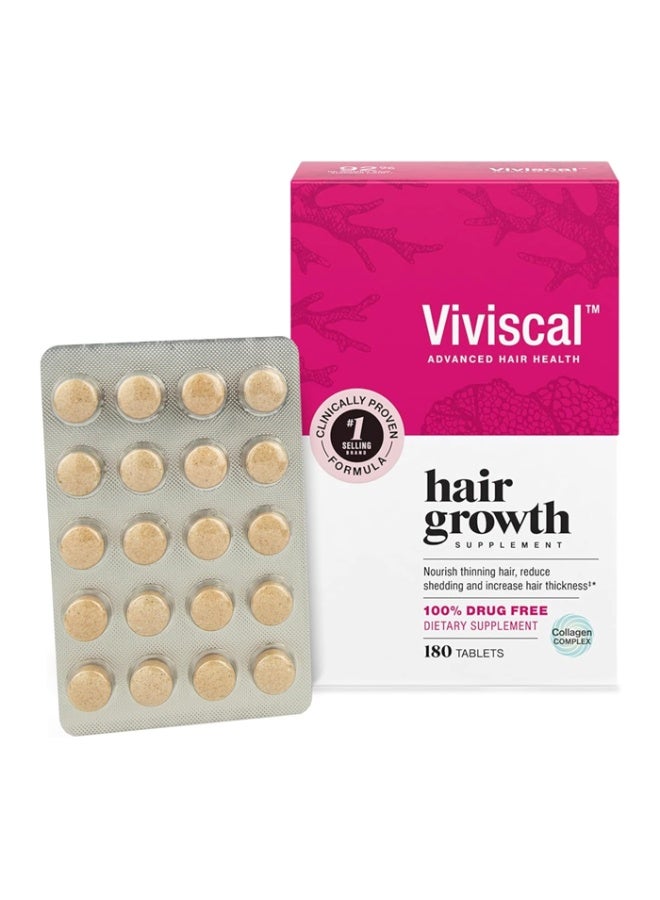 Viviscal Advanced Hair Health Supplements For Women 3 Month Supply, 180 Tabs