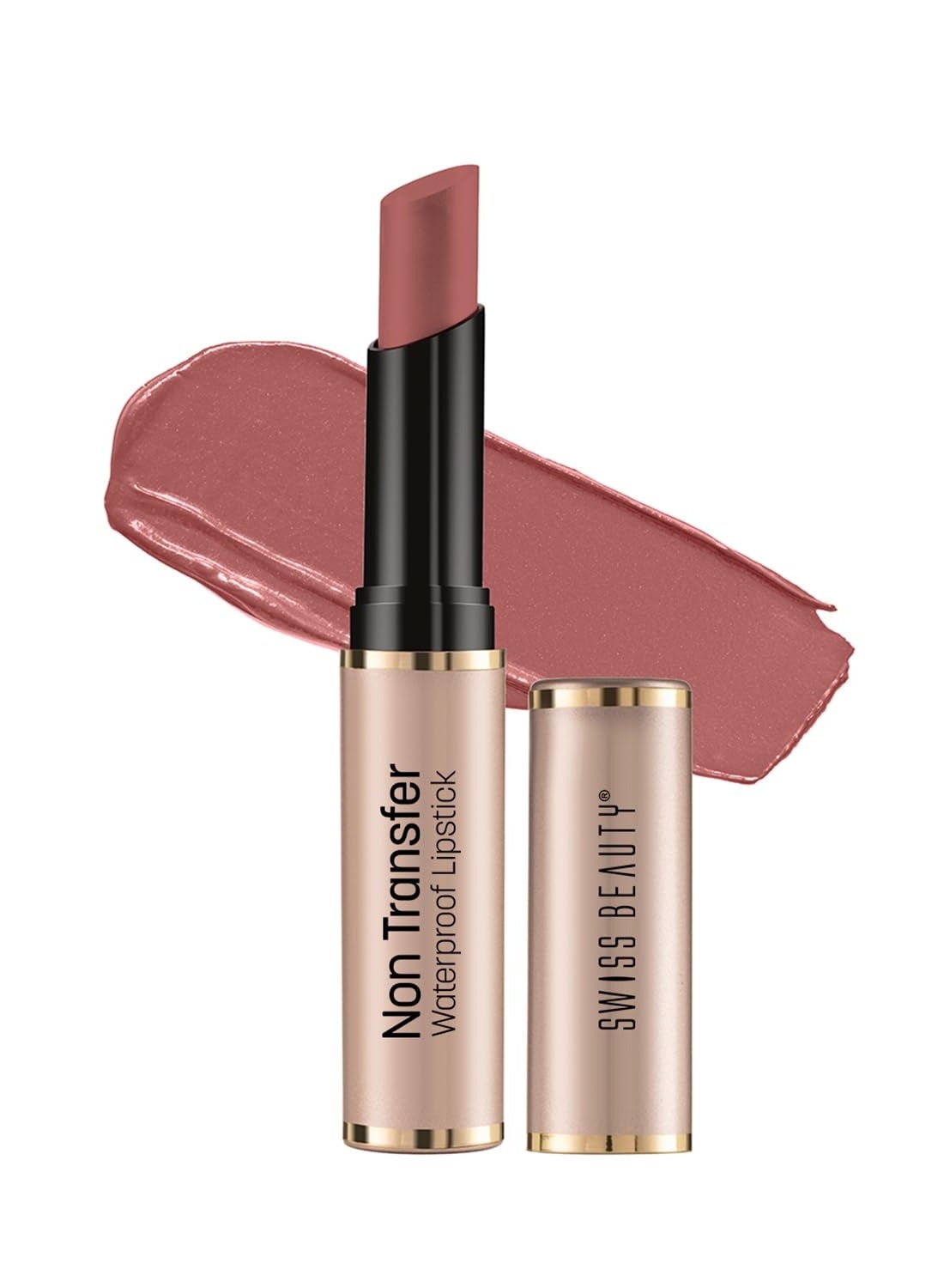 Non-Transfer Waterproof Lipstick With Jojoba Seed Oil Matte Finish Long-Lasting Highly Pigmented Shade- Bare 3gm