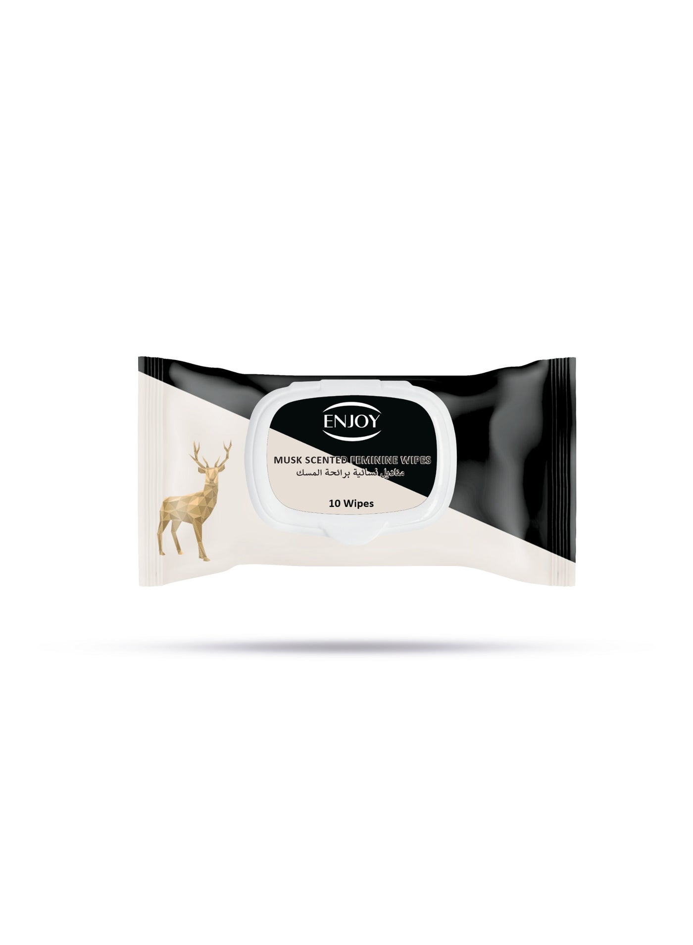 ENJOY Women's Wipes with Luxurious Musk Scent - 10 Count - For Cleansing, Freshness & Superior Feminine Care - Travel & Daily Use