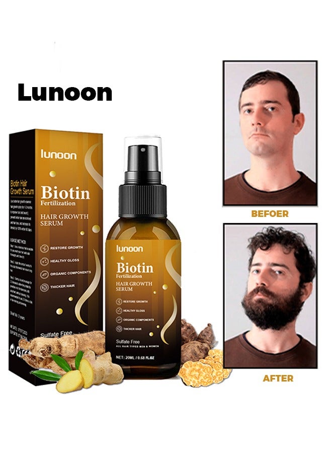 Biotin Hair Growth Spray, Hair Regrowth Spray, Biotin Thickening Herbal Serum, Anti Hair Loss Serum For Hair Growth And Hair Loss, Hair Regrowth For Thicker Longer Fuller Hair