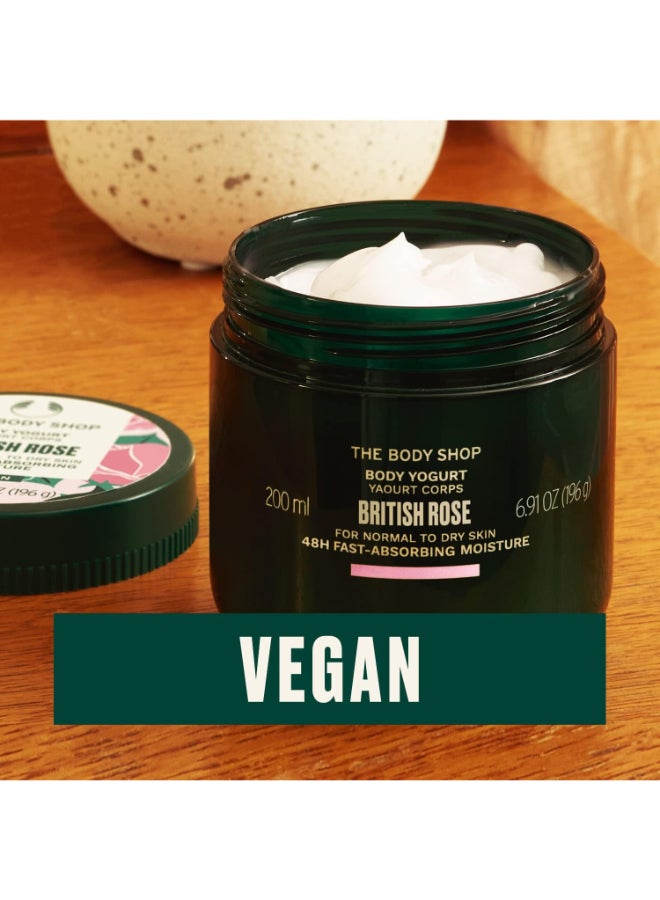 British Rose Body Yogurt – Lightweight Gel-Cream Body Moisturiser with Shea Butter & Almond Milk | Softens, Smooths & Hydrates Skin | 48hr Moisture, Non-Greasy, Fast Absorbing | Floral Rose Scent, 200ml - image 4