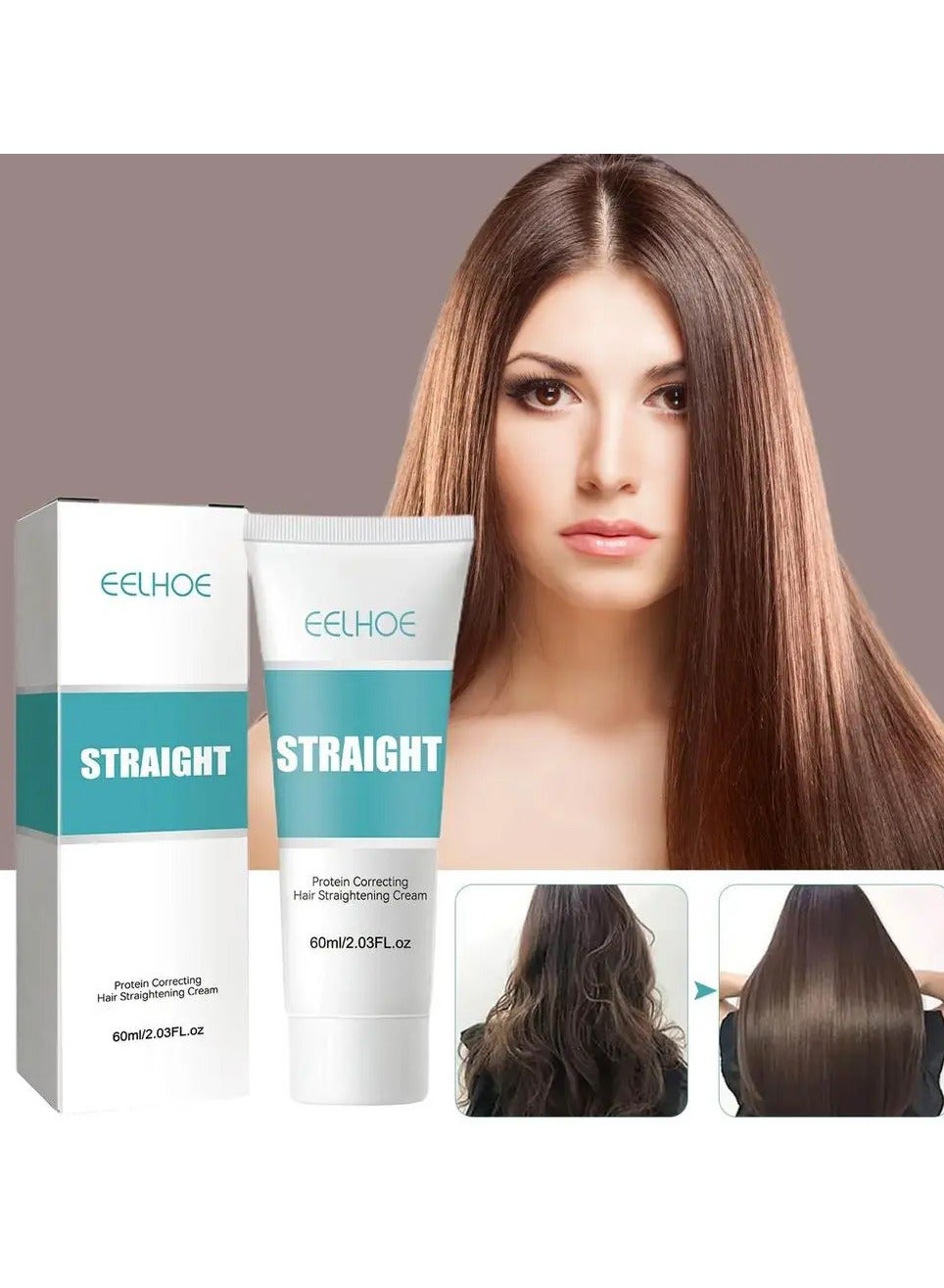 Straightening Cream,Hair Gloss,Hair Cream For Women,Hair Protein,Straightening Cream,Hair Straightening Treatment,Fast Smoothing Hair Straightener Cream,Permanent Hair Straightening