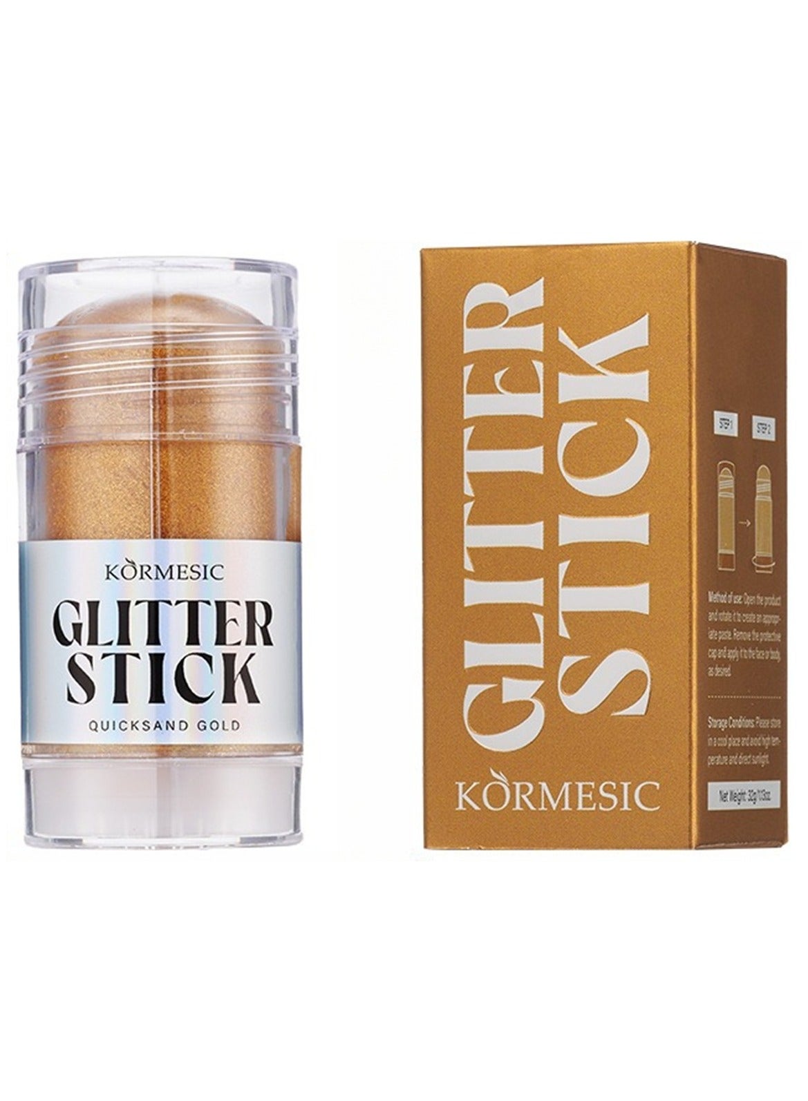 Shimmering Gold Illuminating Highlighter Stick 32g - Enhance & Illuminate Skin Tone