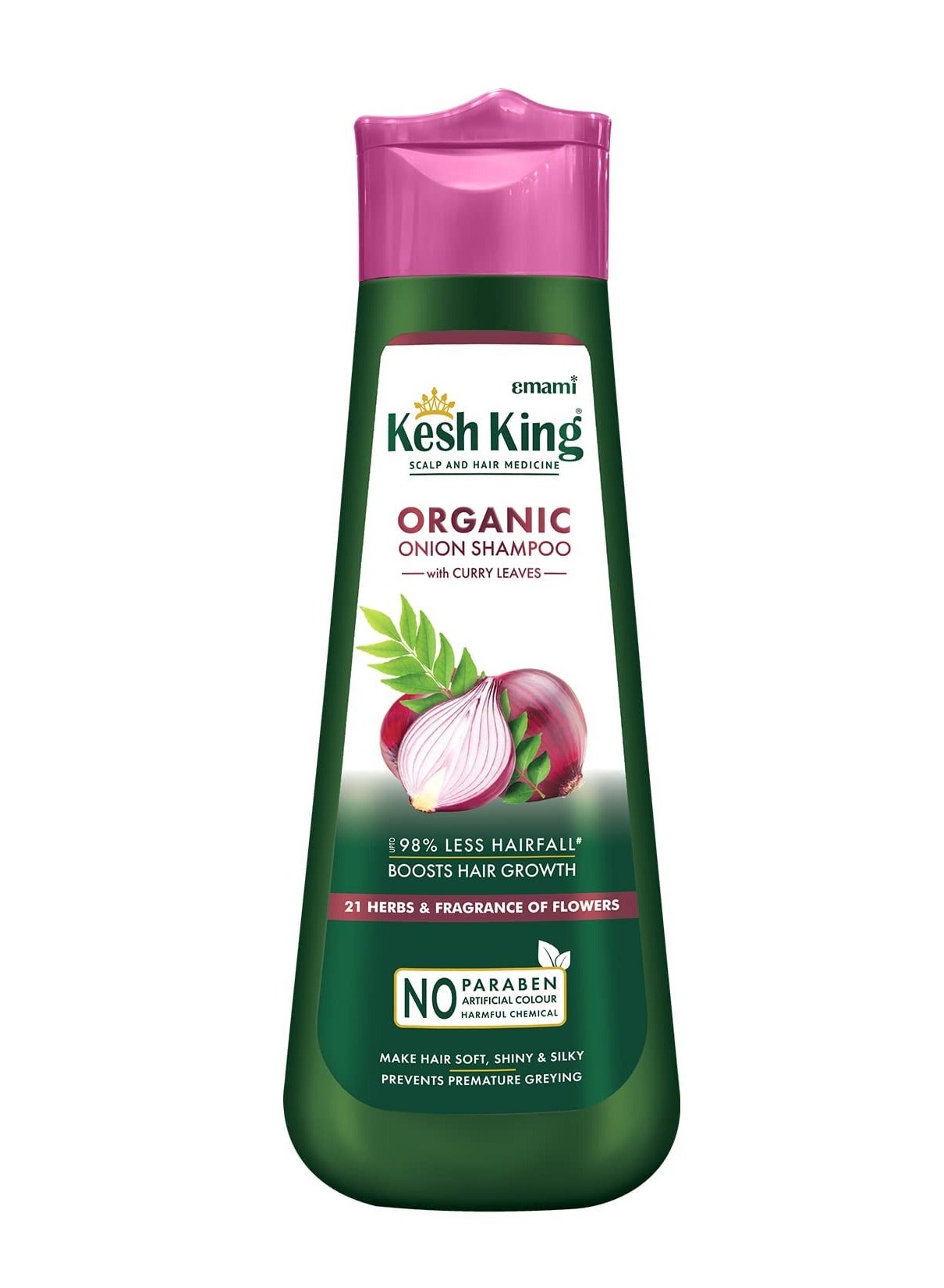 Organic Onion Shampoo With Curry Leaves Reduces Hair Fall Upto 98%,Boosts Hair Growth&Keeps Hair Smooth Upto 48Hrs|300Ml,347 Grams