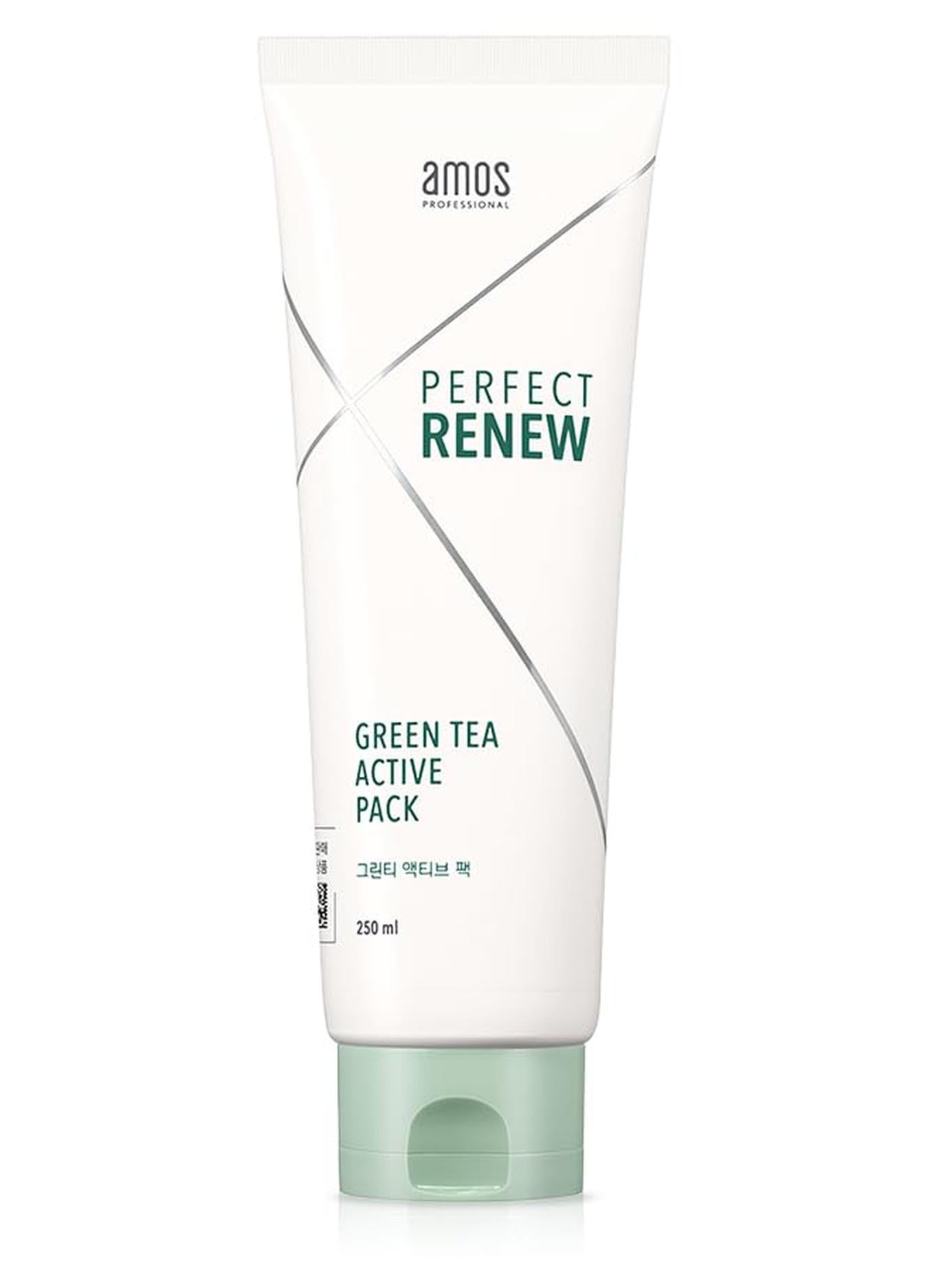 AMOS PROFESSIONAL Perfect Renew Green Tea Active Pack | Nourishing and Moisturizing Hair Mask for Hair Growth | Deep Conditioner | Korean Hair Growth Mask | K-beauty
