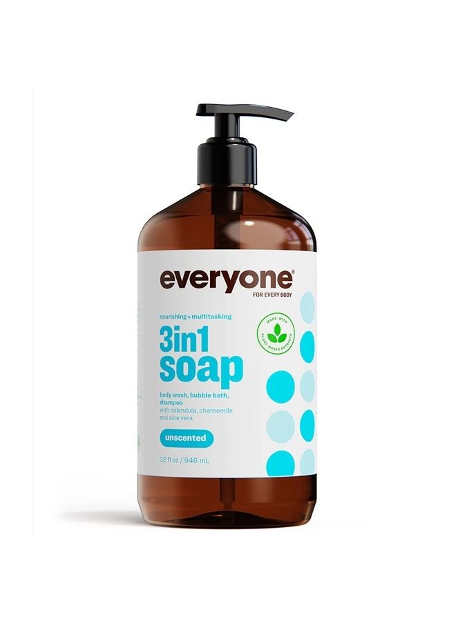 Everyone for Every Body Bath Soap, Unscented, 32 Fl Oz (Pack of 1)