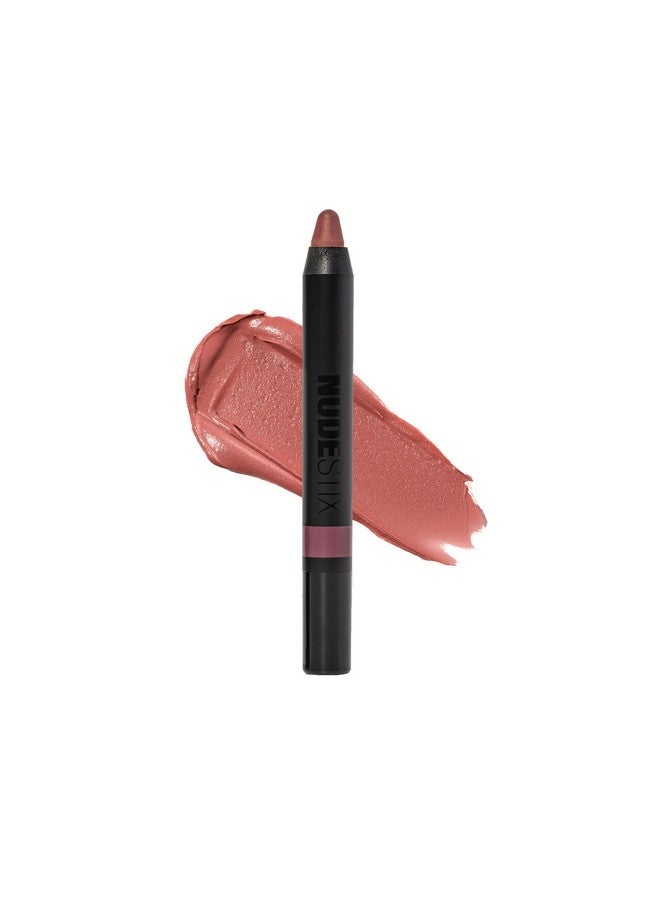 Intense Matte Lip + Cheek Pencil Lipstick + Lip Liner + Cheek Blush Tint Multi Use Makeup For Long Lasting Color Smooth Coverage Shade: Sunkissed Pink