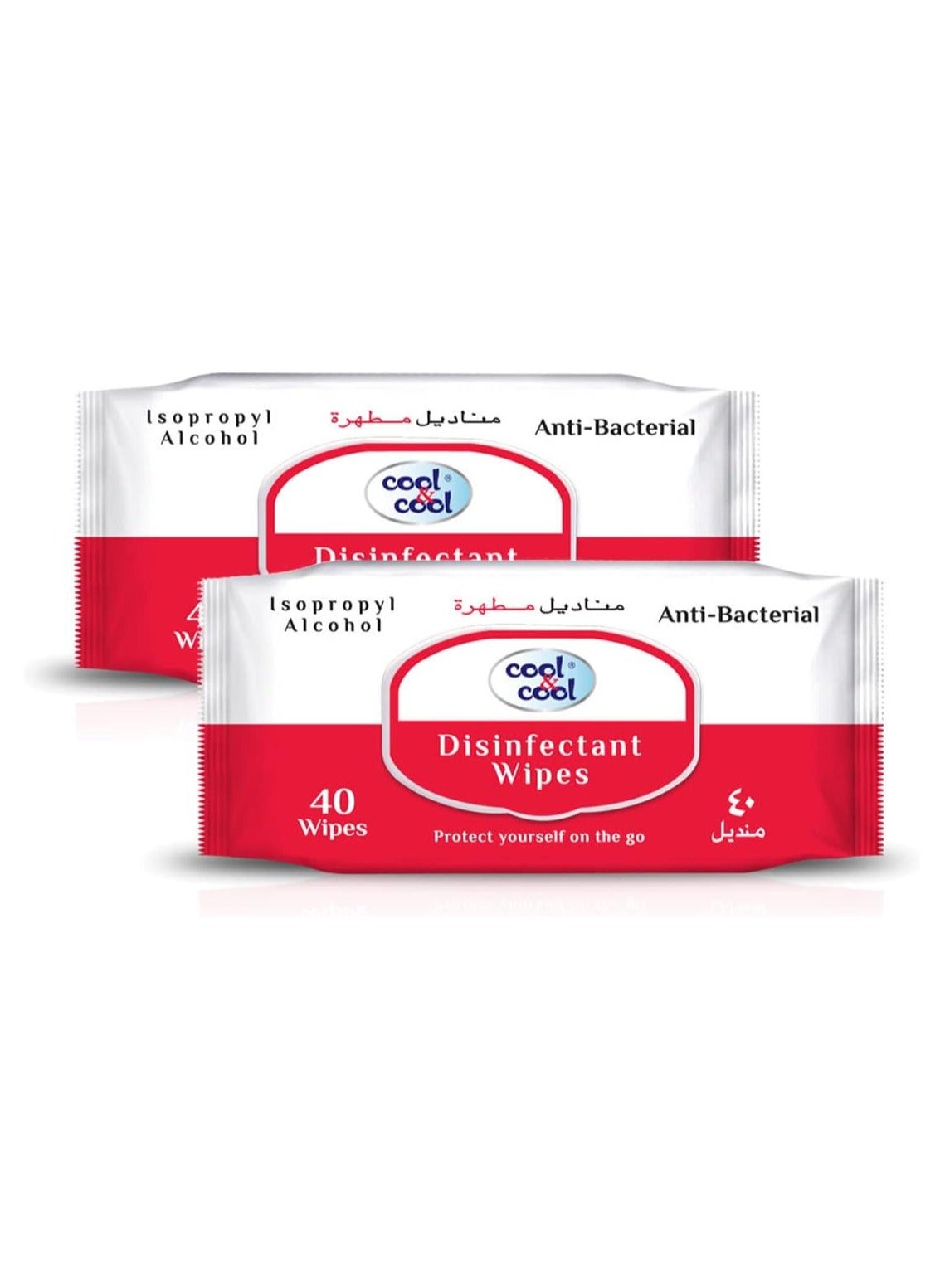 Cool & Cool Disinfectant Wipes 40s Twin Pack