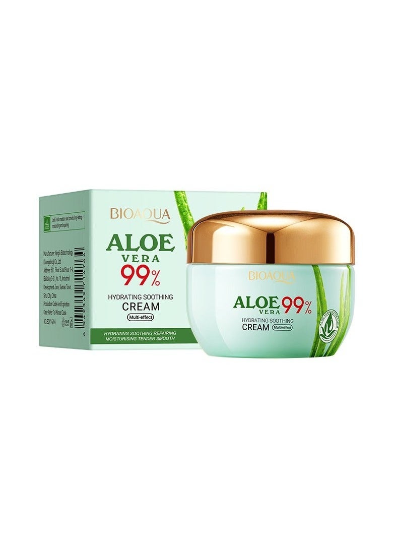 BIOAOUA Aloe Vera Face Cream - Soothing & Repairing Moisturizer for Sensitive Skin, Calms Irritation with Deep Hydration, For All Skin Types