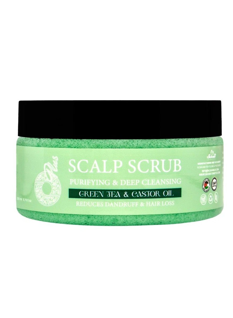 Oplus Green Tea Scalp Scrub 200ml – Reduces Dandruff & Hair Loss | Deep Cleansing, Moisturizing & Strengthening Scalp Treatment
