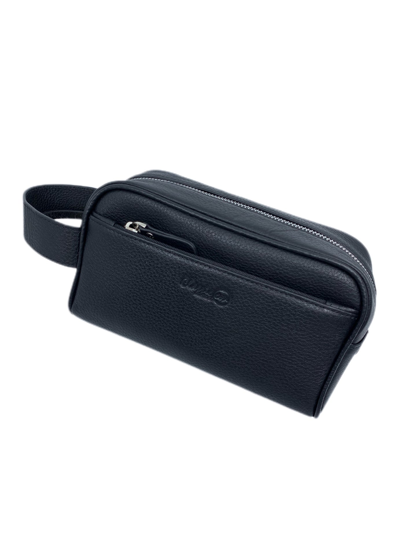 Classic Milano Leather Travel Toiletry Bag, Hand Bag, and Clutch Bag for Men and Women – Waterproof Travel Organizer, Spacious Cosmetic Case & Dopp Kit for Shaving, Makeup & Grooming Essentials