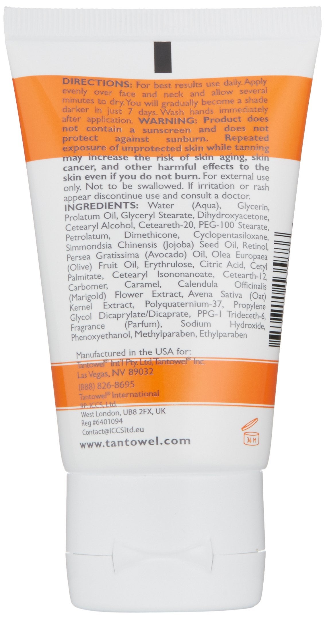 TanTowel On The Glow - Daily Face Moisturizer with retinol - 2 oz