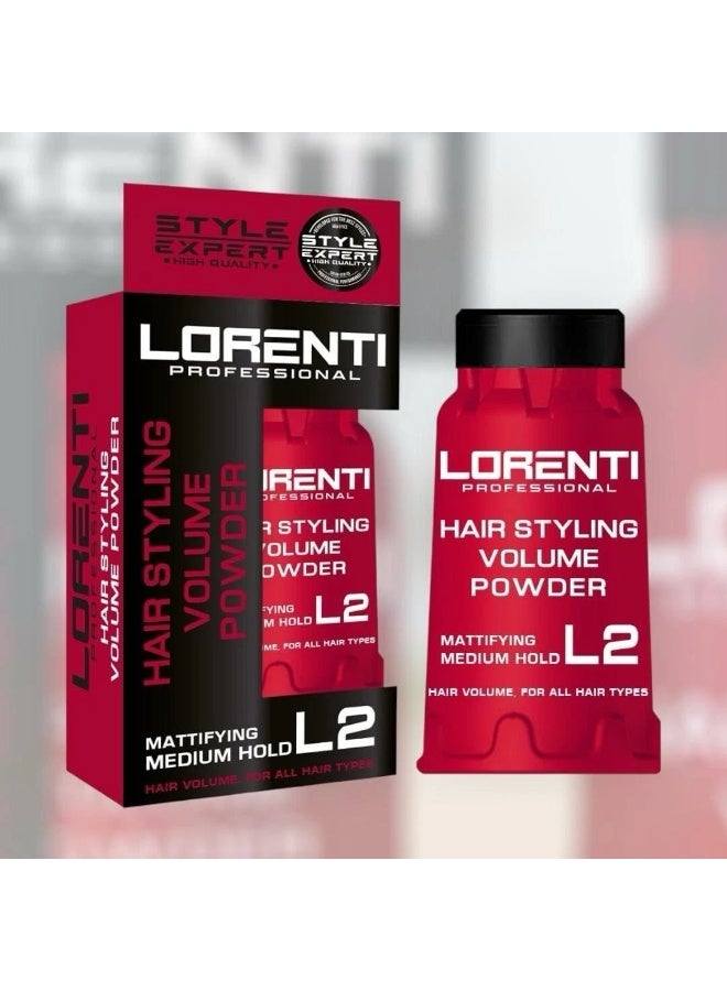 Lorenti Hair Styling Powder Wax L2 Mattifying Medium Hold Volume Powder 30gr