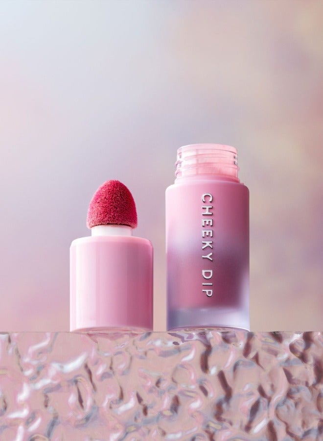 W7 Cheeky Dip Liquid Blusher - Pigmented Colour For Cheek Makeup - Satin Matte Finish - Lusstful