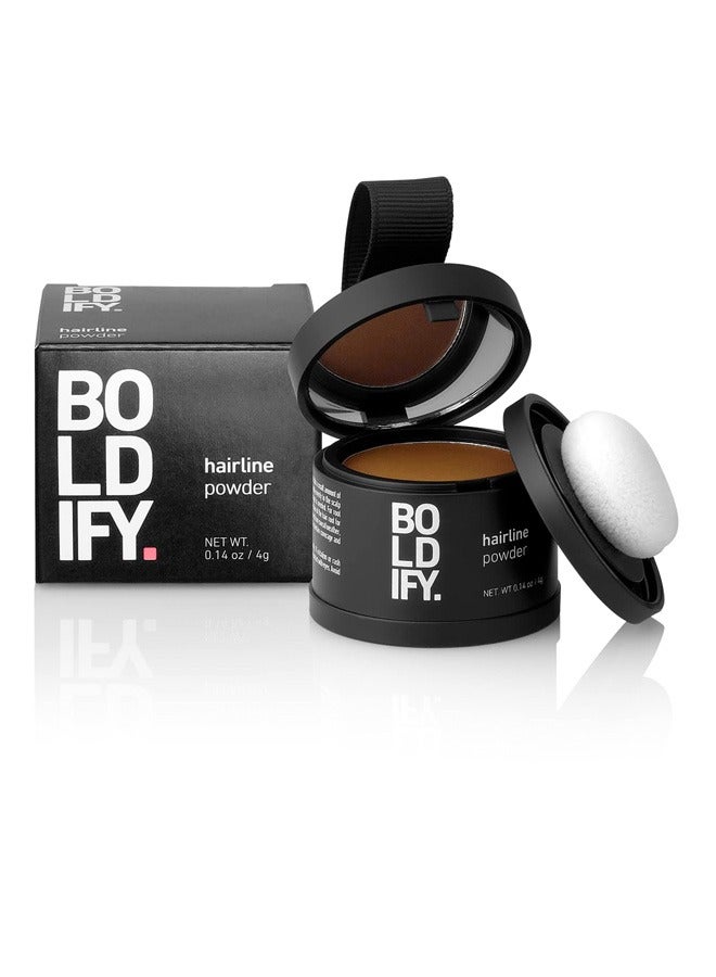 Hairline Root Touchup Powder For Instant Coverage – Conceals Thinning Edges And Gray Roots, Sweat And Rain Resistant, Dermatologist-Approved Scalp Safe Formula, Light Brown (4G)  1