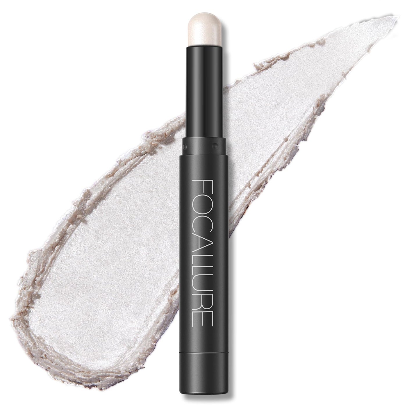 FOCALLURE Shimmer and Matte Cream Eyeshadow Stick,Smooth Brilliant Eye Brightener Pencil for Women,Long Lasting Waterproof Eye Shadow and Liners Makeup,FROST