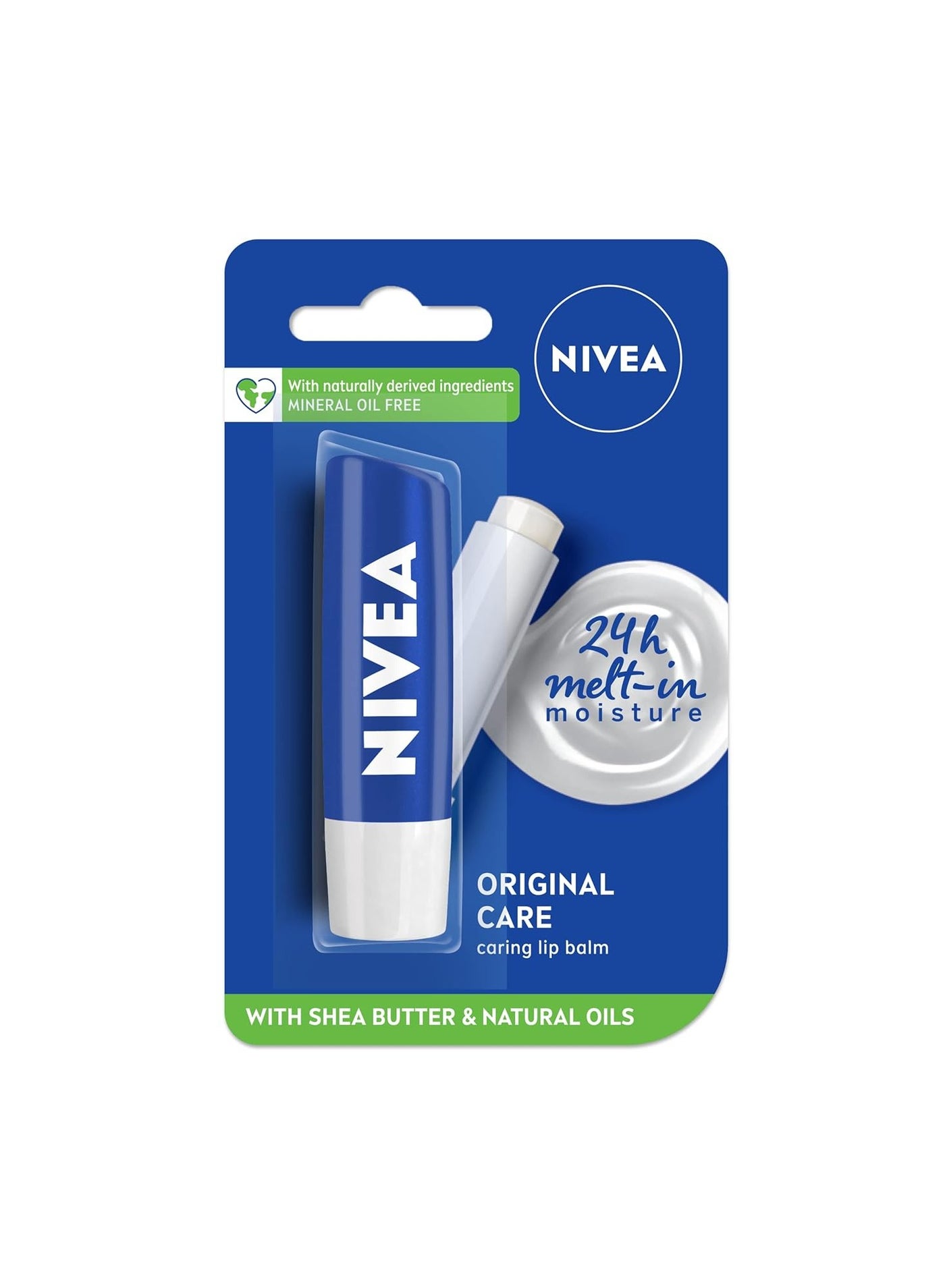 NIVEA Lip Balm, Original Care, 4.8g