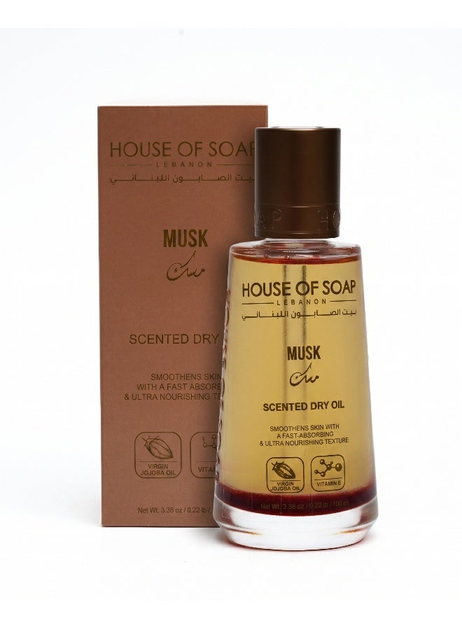 Musk Scented Dry Oil Lightweight Moisturizing Body & Hair Oil with Long Lasting Fragrance – 100ml