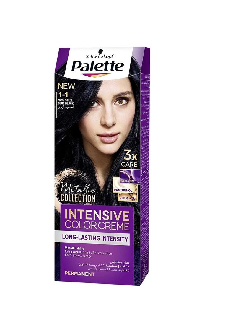 Schwarzkopf Palette Intensive Color Creme, 1 1 Blue Black Hair Color