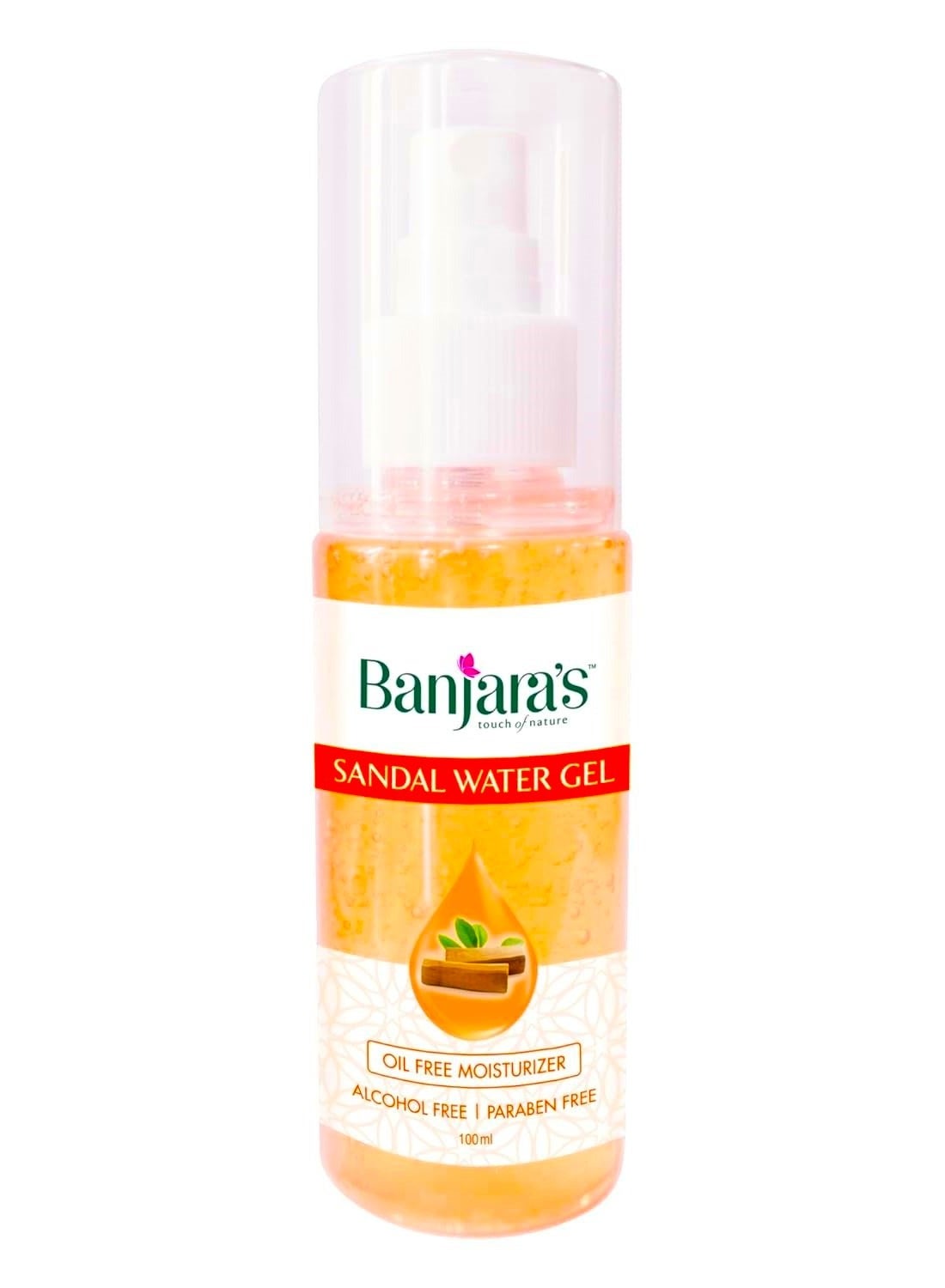 Sandal Water Gel Oil Free Moisturizer Alcohol & Paraben Free Smoothens & Hydrates the Skin Diminishes Fine Lines - 100 ml