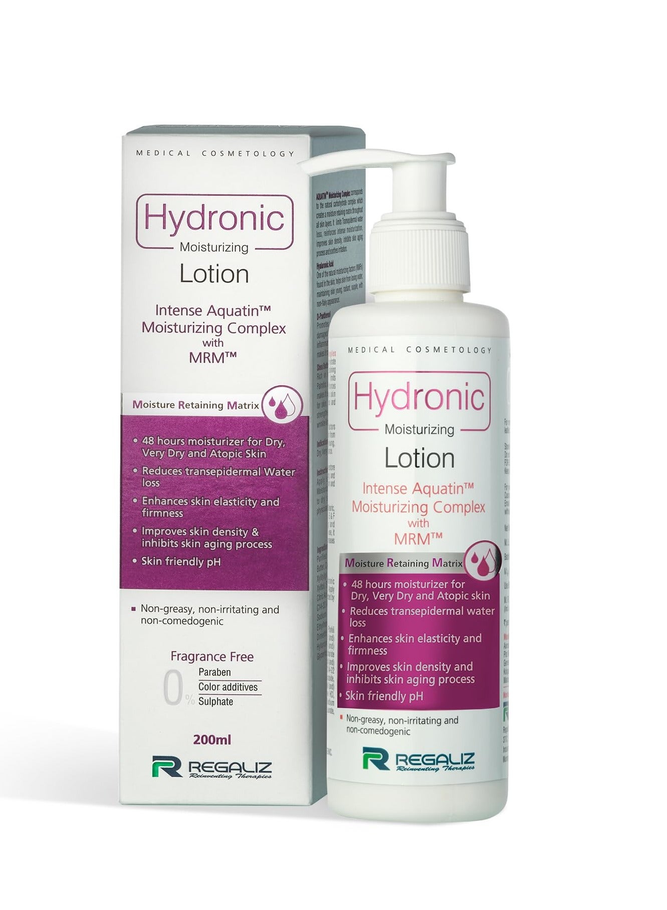 Regaliz Hydronic Moisturizing Lotion 200ml | Hydration for Soft, Smooth Skin