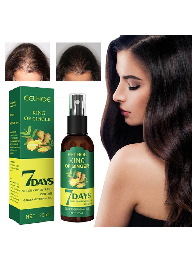 Ginger Germinal oil- Hair Growth Spray, Rapid Growth Hair Treatment 7 Day Hair Growth Serum Essence Oil Regrow, Ginger Essential Oil Stop Hair Loss Hair, Thinning Treatment Hair Growth Oil For Women &