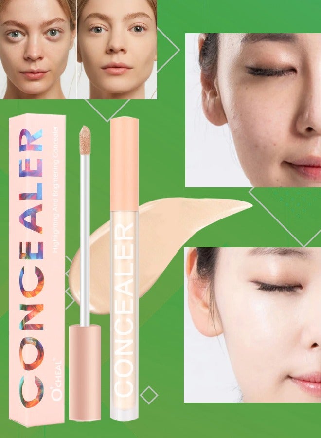 Highlighting and Brightening Concealer Moisturizing and Nourishing Skin Without Drying Conceals Acne Scars Dark Circles Dark Spots Tattoo Brighten Skin Tone Foundation Cream Stick Natural 02