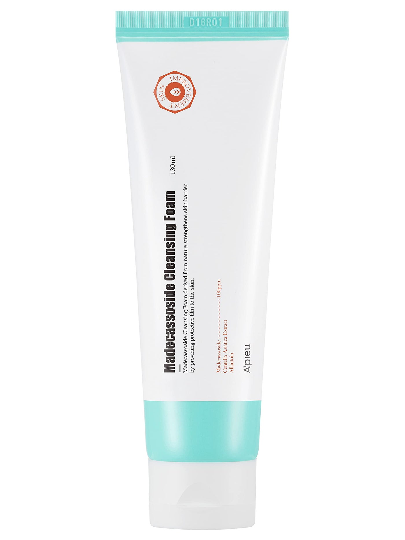 A'PIEU Madecassoside Cleansing Foam 4.39fl oz - Gentle Facial cleanser, Face Wash for dry, sensitive, and acne prone skin, K-BEAUTY