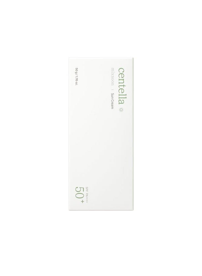 [Mixsoon] Centella Asiatica Suncream 1.76 oz / 50g | 100% Chemical Sunscreen SPF 50+ PA++++, No White Cast, Lightweight Sunscreen for All Skin Types | EWG Green, Fragrance-Free