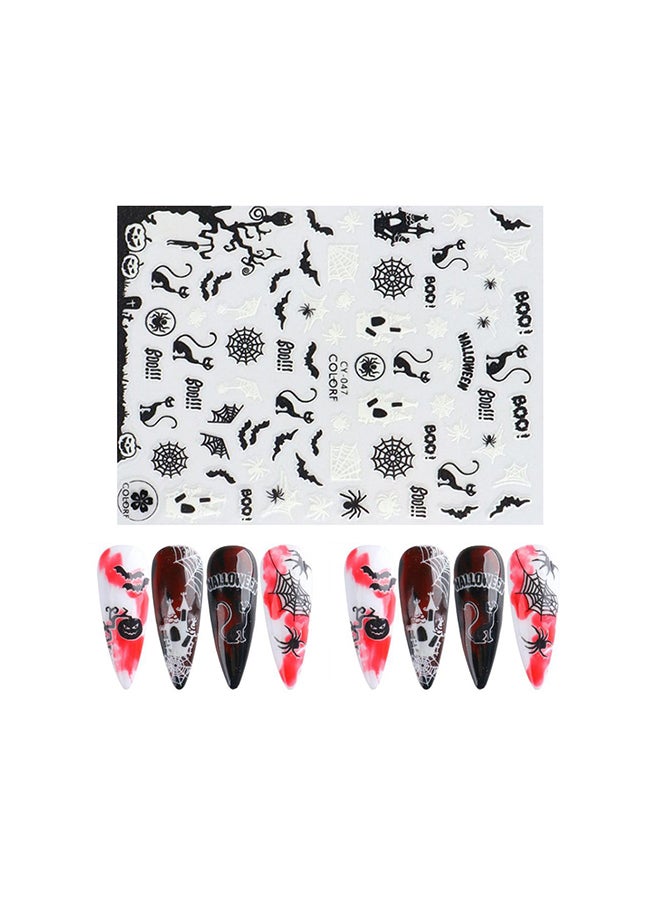 Scary Vinyl Waterproof Stickers For Nail Art HS001