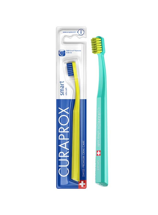 Cs Smart Toothbrush With 7,600 Filaments I Ultra-Soft Manual Brush Promotes Healthier Gums And Teeth I Small Brush Head For Precise Cleaning I Single Pack - Assorted