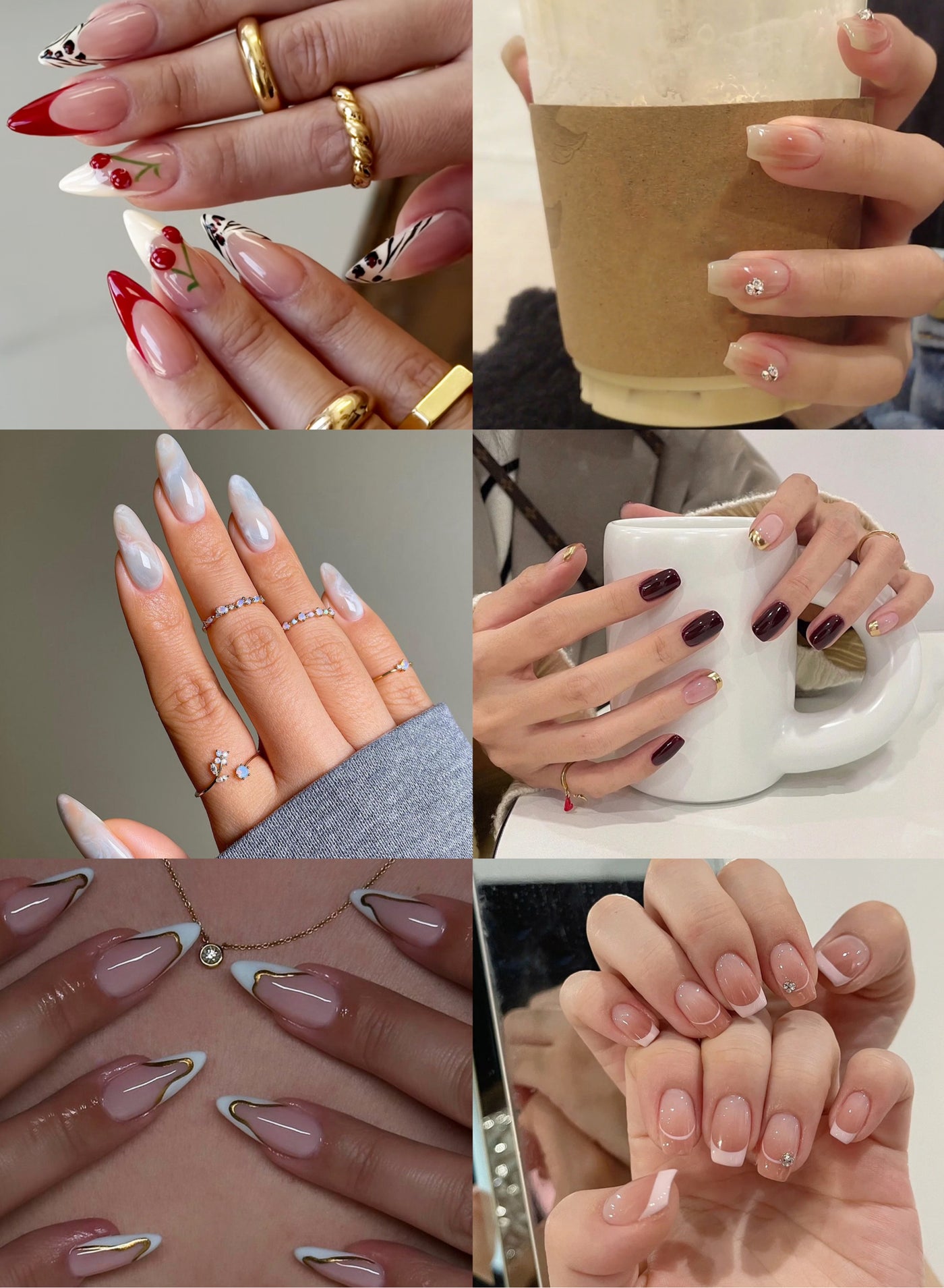 6 Settings 144-Piece Short Square Press-on Toenails:Acrylic False Nails , nails for Seamless Fit