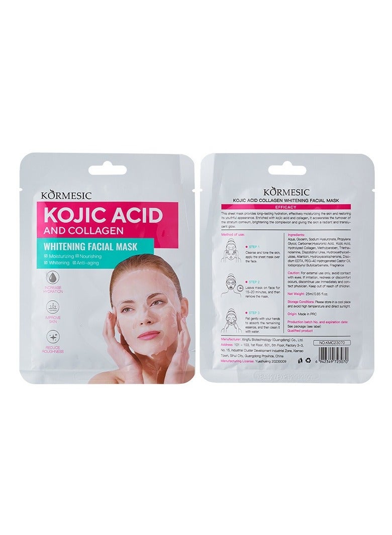 5 packs Kojic Acid Collagen Mask 25ml - Brightening & Firming