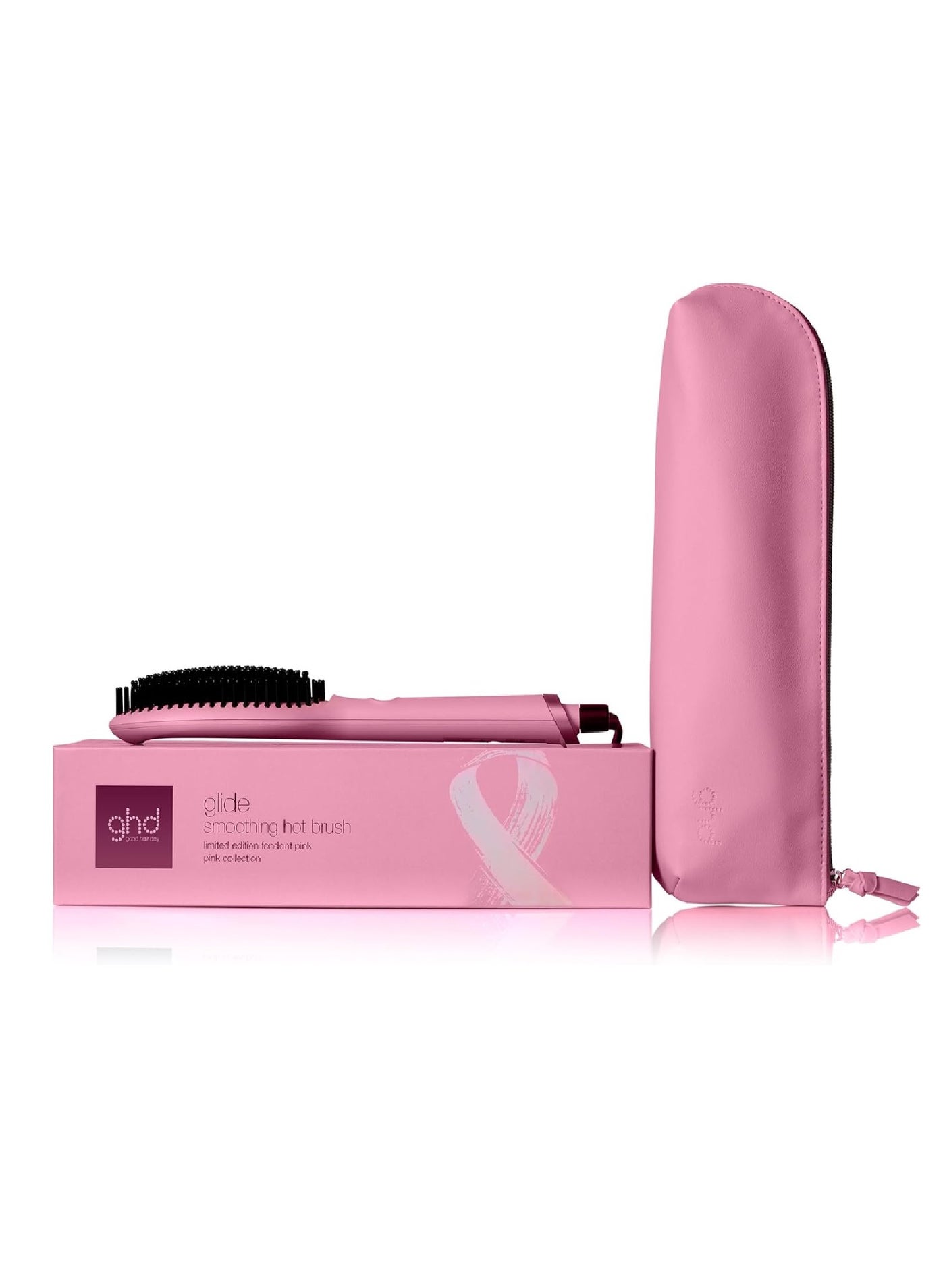GHD Glide Professional Hot Air Brush – Ceramic Blow Dryer & Styler for Effortless Hair Smoothing, Straightening & Volumizing, Pink