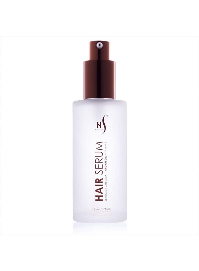 Hair Repair Serum - Argan Oil Hair Serum, Vitamin E Hair Serum and Aloe Vera Hair Serum for Frizz Control, Shine and Straightening - Coz Love is in the Hair - 2 Fl. Oz., 60 Ml