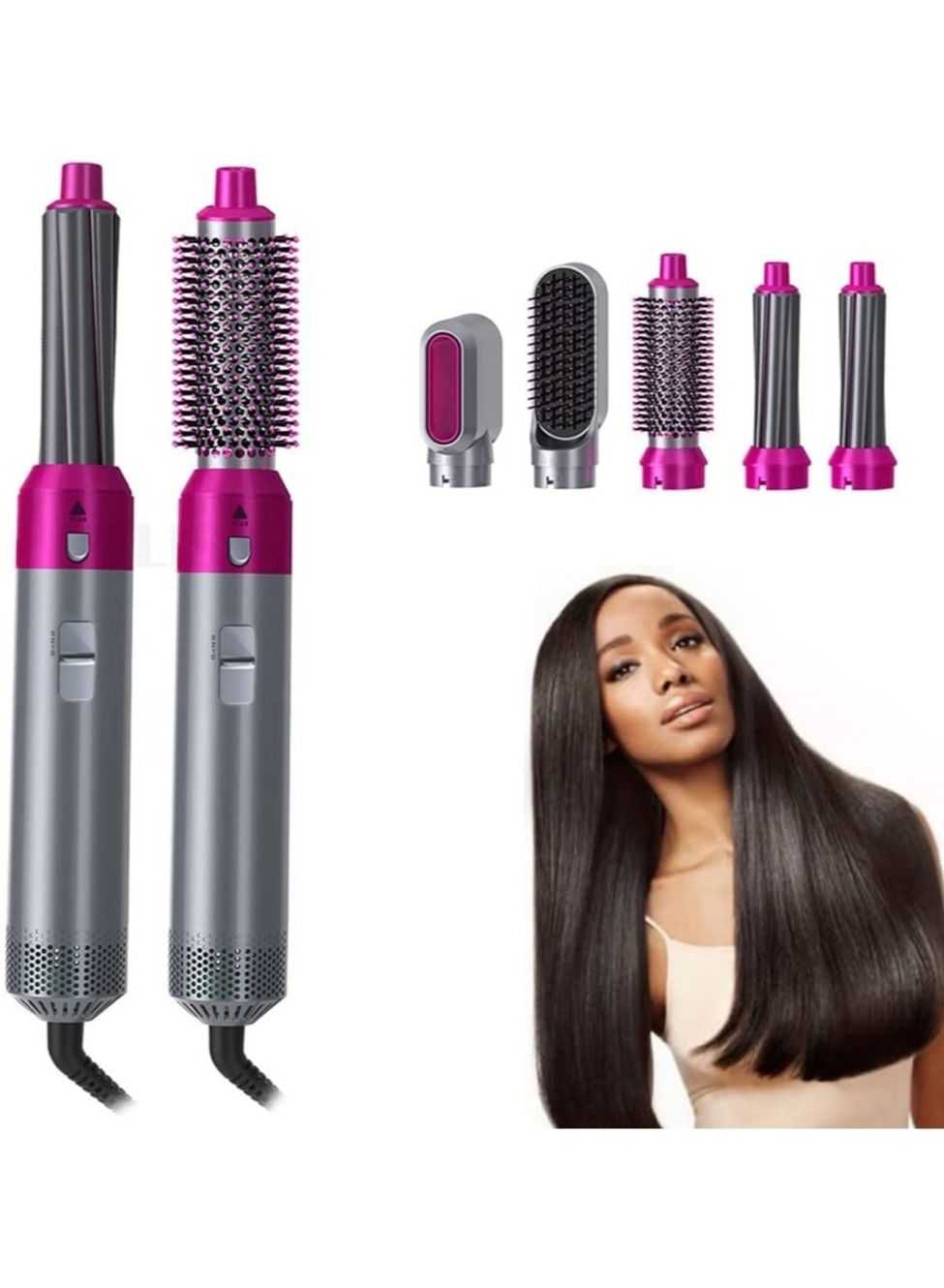 Hair Dryer Brush 5 In 1 Hair Blower Brush Hot Air Styler Comb One Step Hairdryer Electric Blowing Hair Dryer Auto Curling Iron