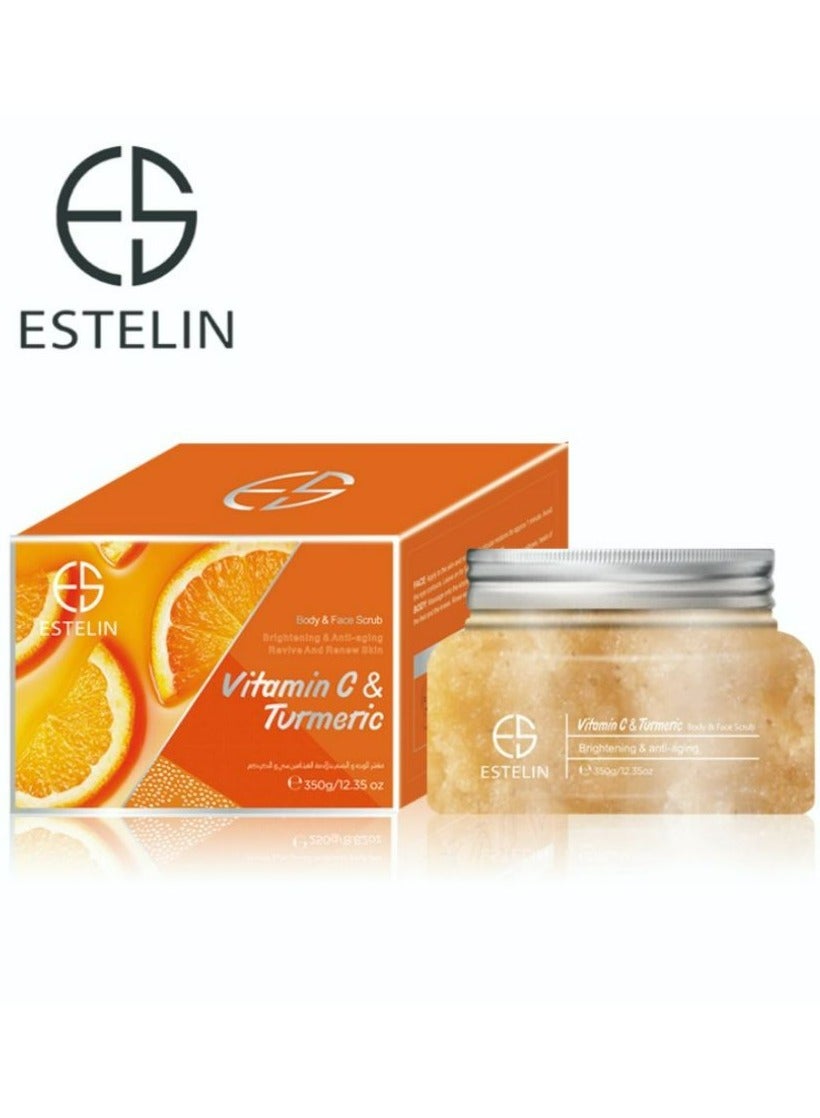 Whitening face and body scrub with turmeric extract and vitamin C 350g
