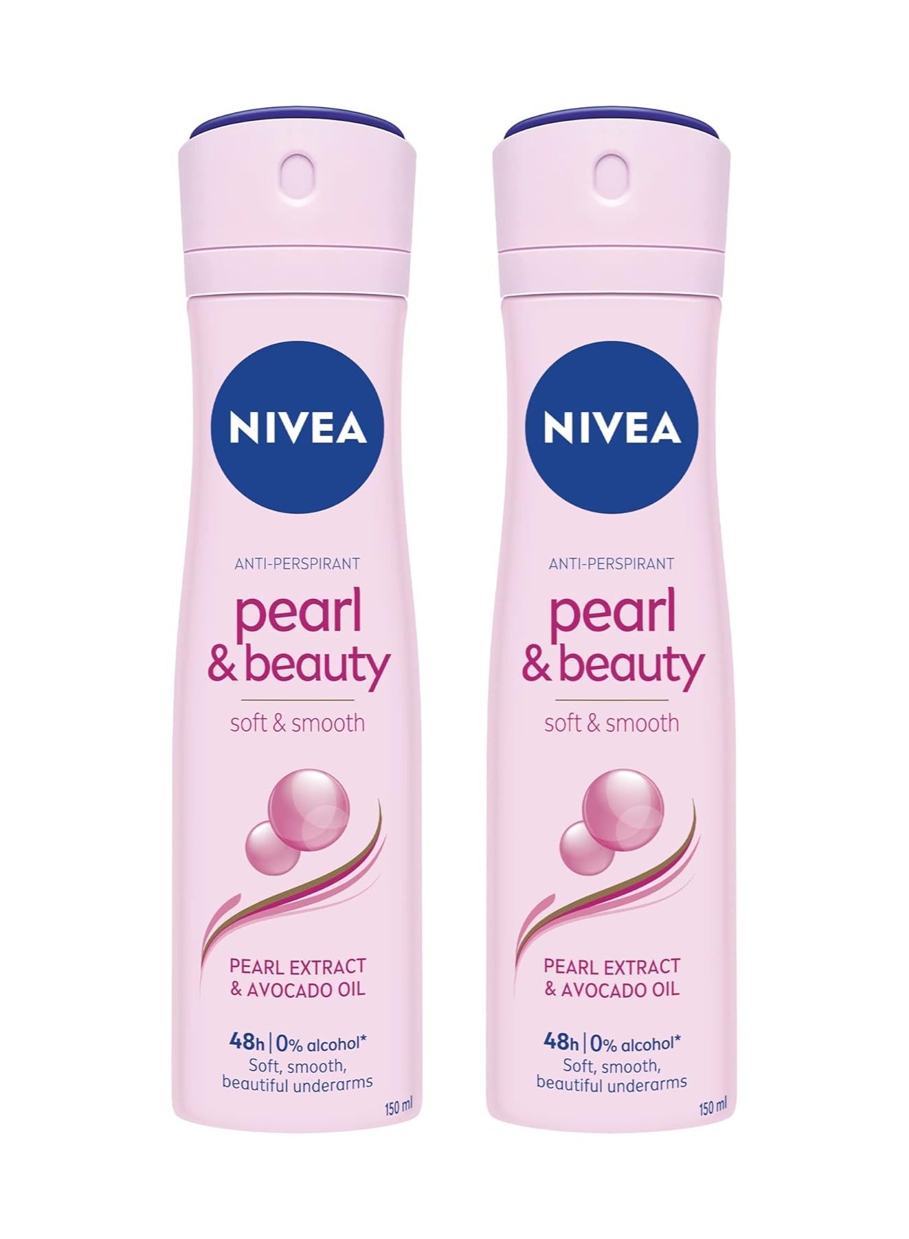 Nivea Pearl and Beauty Antiperspirant for Women 150ml pack of 2