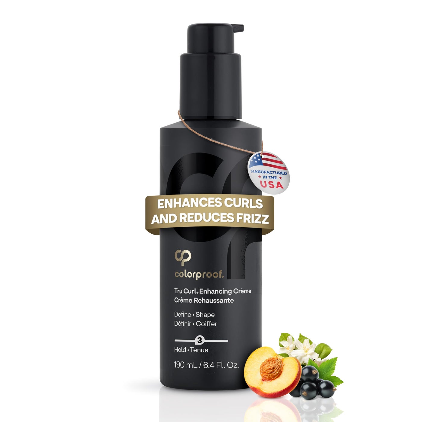 Colorproof Tru Curl Enhancing CrÃ¨me 6.4 Fl oz. Curl Creme with Black Currant, Jasmine & Peach Scent, Anti-Frizz, Humidity Control & Nourishing Curl Cream for Curly Hair Formula